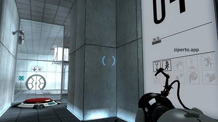 Portal 2026 featuring a test chamber, glowing portals, puzzle platforms and GLaDOS in a puzzle adventure.
