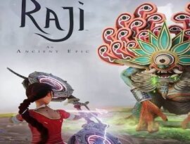 Raji: An Ancient Epic 2026 featuring Raji, Indian mythology, divine weapons, colorful temples and action adventure gameplay.