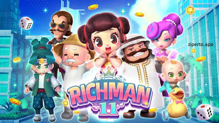 RichMan 11 gameplay featuring colorful board maps, property trading, strategic investments and multiplayer competition.
