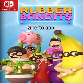 Rubber Bandits 2026 showing colorful bandits fighting with weapons and causing chaos across a multiplayer arena.