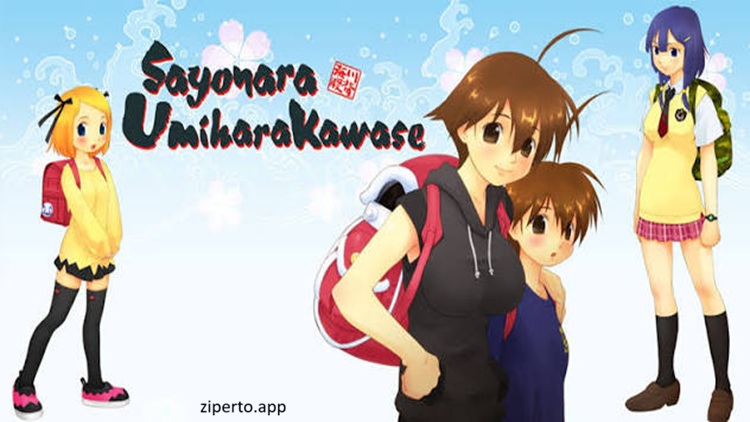 Sayonara Umihara Kawase 2026 features character swinging through a colorful puzzle stage.