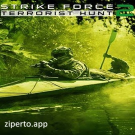 Strike Force 2: Terrorist Hunt 2026 featuring a soldier, tropical warzones and intense first-person shooter action.