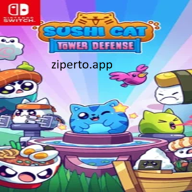Sushi Cat – Tower Defense gameplay featuring cute sushi characters, colorful defense stages, upgrades and cartoon action.