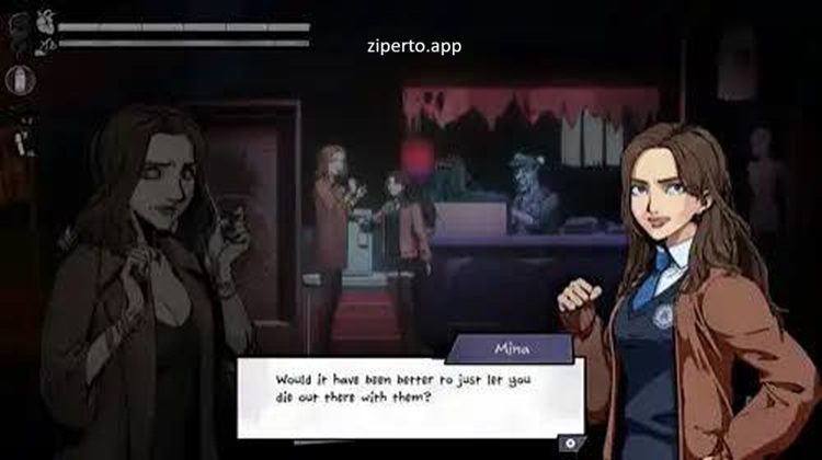 The Coma 3: Bloodlines Switch gameplay showing a character exploring a dark school environment in avoiding supernatural threats.
