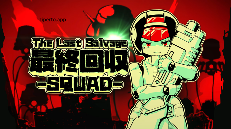The Last Salvage Squad 2026 Switch NSP featuring robotic enemies and sci-fi combat.