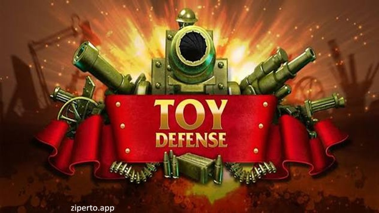 Toy Defense 2026 showing toy soldiers defending a military base with cannons, airplanes and enemy forces.