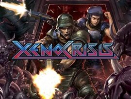 Xeno Crisis 2026 soldiers battling aliens inside a dark futuristic space station.