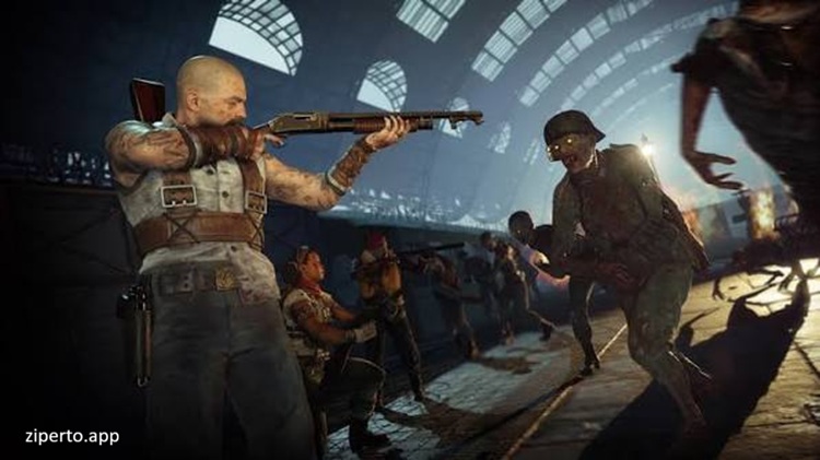 Zombie Army 4: Dead War 2026 featuring soldiers, undead hordes, powerful weapons, explosions and intense third-person shooting.