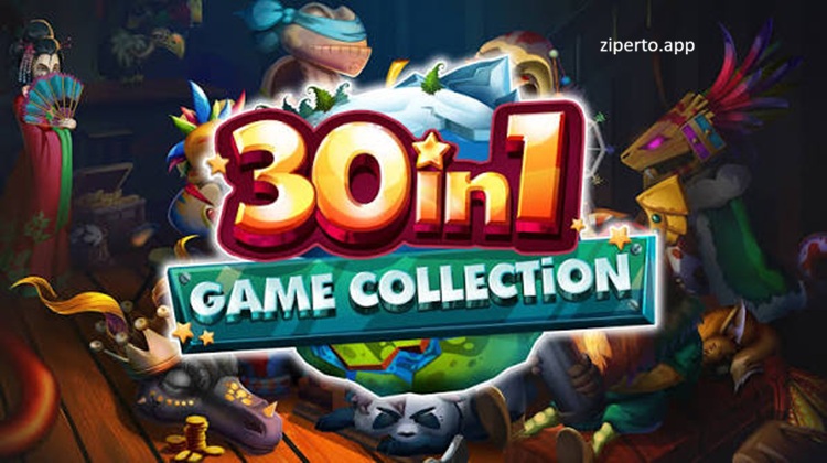 30-in-1 Game Collection 2026 featuring colorful mini-games across different island environments.