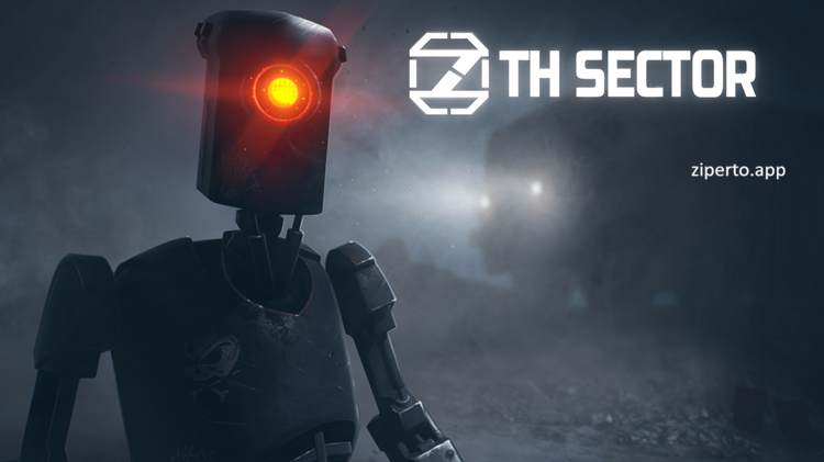 7th Sector 2026 featuring a character exploring a dark cyberpunk world filled with machinery.