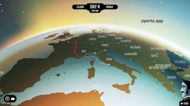 80 Days 2026 featuring Passepartout traveling through a colorful steampunk world.