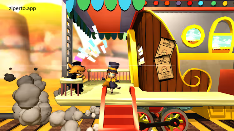 A Hat in Time 2026 featuring Hat Kid, colorful 3D platforming and imaginative worlds.