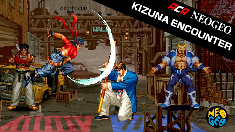 ACA NeoGeo Kizuna Encounter 2026 featuring fighters battling in a classic tag-team match.