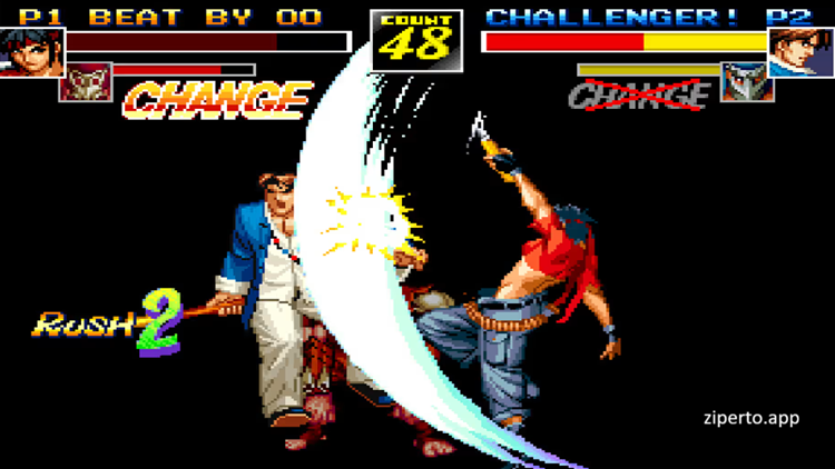 ACA NeoGeo Kizuna Encounter 2026 featuring fighters battling in a classic tag-team match.