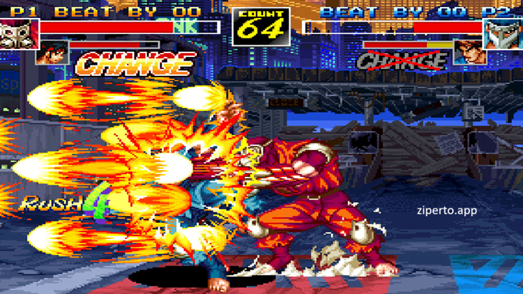ACA NeoGeo Kizuna Encounter 2026 featuring fighters battling in a classic tag-team match.