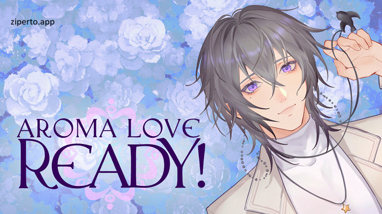 Aroma Love Ready! 2026 visual novel with romantic characters and colorful anime artwork.