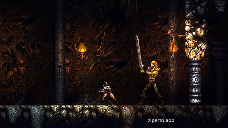 Beholgar 2 2026 warrior battling demons in a dark pixel-art Metroidvania world.