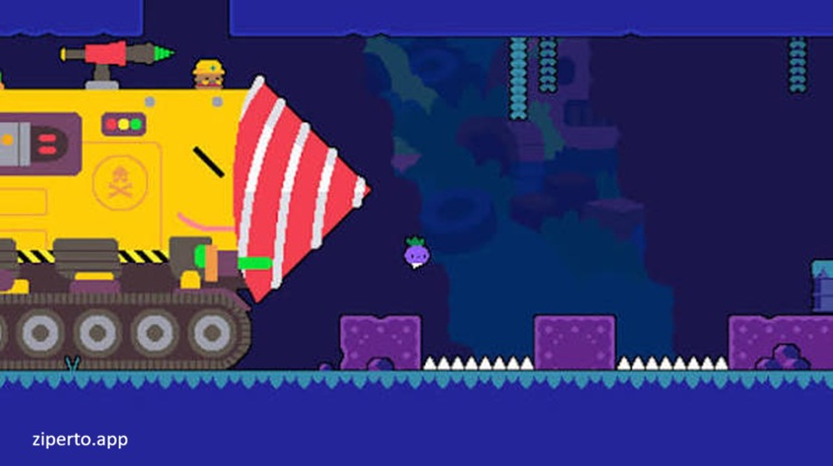 Dadish 4 2026 featuring DJ, colorful platforming levels, obstacles and radish characters.