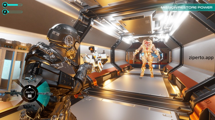 Dead Gears – Space of War 2026 featuring Captain Darius Vex, energy weapons and infected environments.