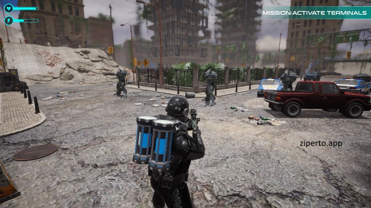 Dead Gears – Space of War 2026 featuring Captain Darius Vex, energy weapons and infected environments.