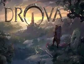 Drova 2026 showing a warrior exploring a dark pixel-art fantasy world.