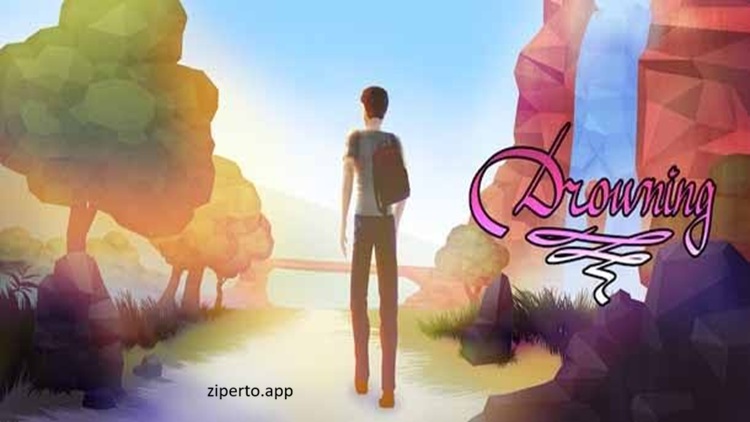 Drowning 2026 featuring a young boy walking through a quiet low-poly environment.