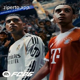 EA SPORTS FC 26 showing football players competing in a realistic stadium match.