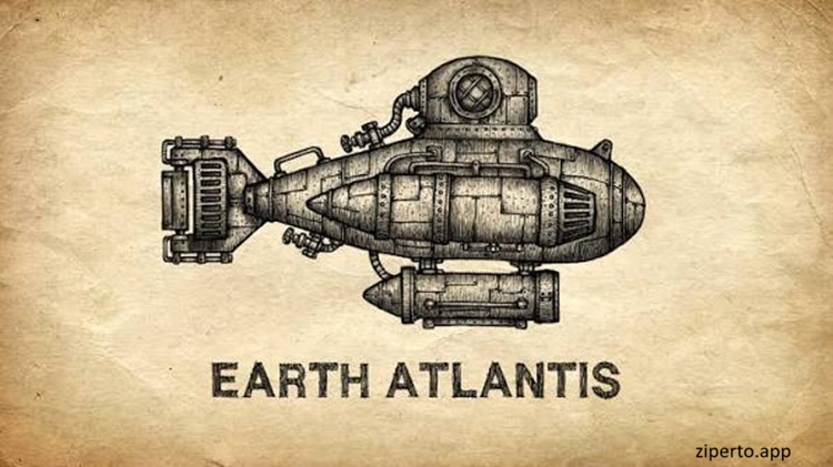 Earth Atlantis 2026 featuring mechanical sea monsters, specialized ships and submerged ruins.