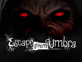 Escape from Umbra 2026 character exploring a dark village with a flashlight in avoiding threats.