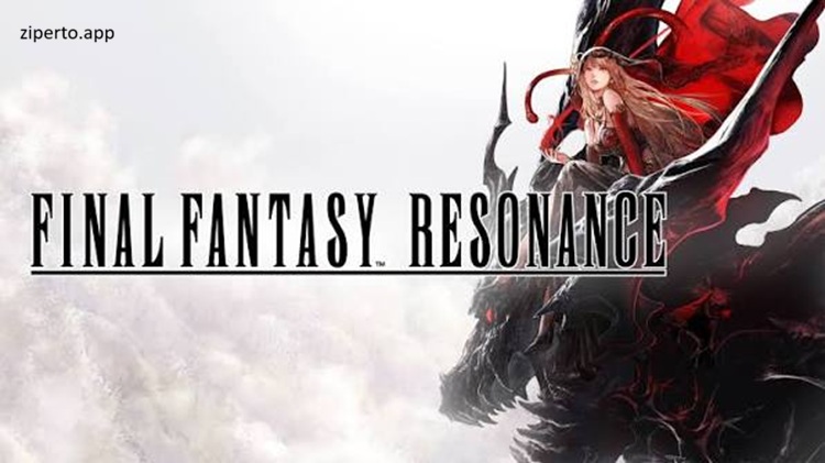 Final Fantasy Resonance 2026 featuring Rain, crystals, fantasy scenery and turn-based RPG battles.