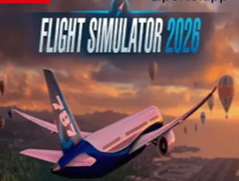 Flight Simulator 2026 featuring aircraft, checkpoint races and timed flight challenges.