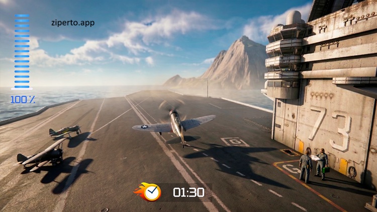 Flight Simulator 2026 featuring aircraft, checkpoint races and timed flight challenges.