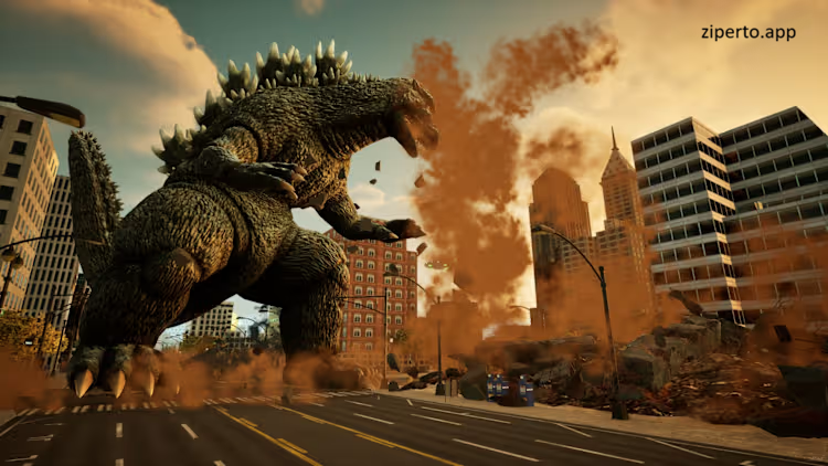 Godzilla: Destroy All Monsters Melee Remastered 2026 featuring kaiju battles and city destruction.