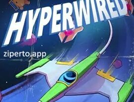 HYPERWIRED 2026 features spaceship battling enemies with bullets in a dark pixel-art galaxy.