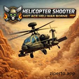 Helicopter Shooter: Hot Ace Heli War Borne 2026 combat helicopter firing weapons during aerial missions.