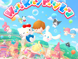Hello Kitty Party Land 2026 featuring party activities, mini-games and cheerful environments.