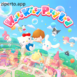 Hello Kitty Party Land 2026 featuring party activities, mini-games and cheerful environments.