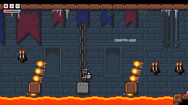 Horned Knight 2026 features battling undead enemies inside a dark pixel-art castle.