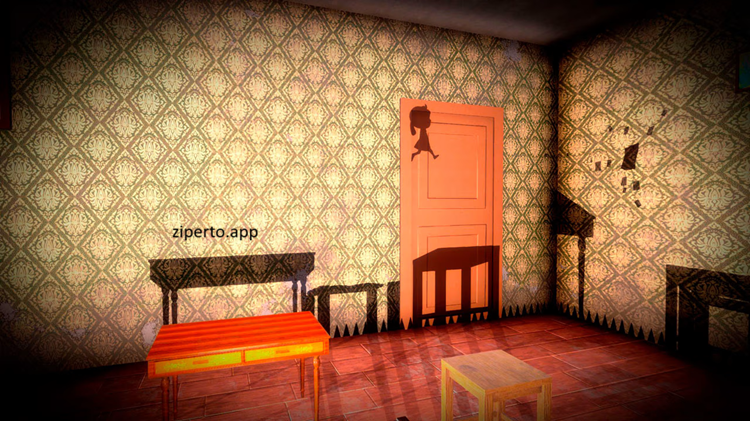 In My Shadow 2026 character solving shadow puzzles inside a colorful memory-filled room.