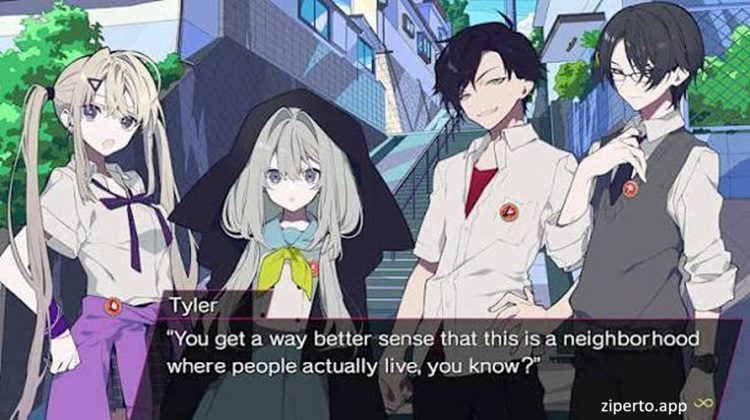 LOOPERS 2026 characters trapped in a mysterious time loop during a colorful visual novel adventure.