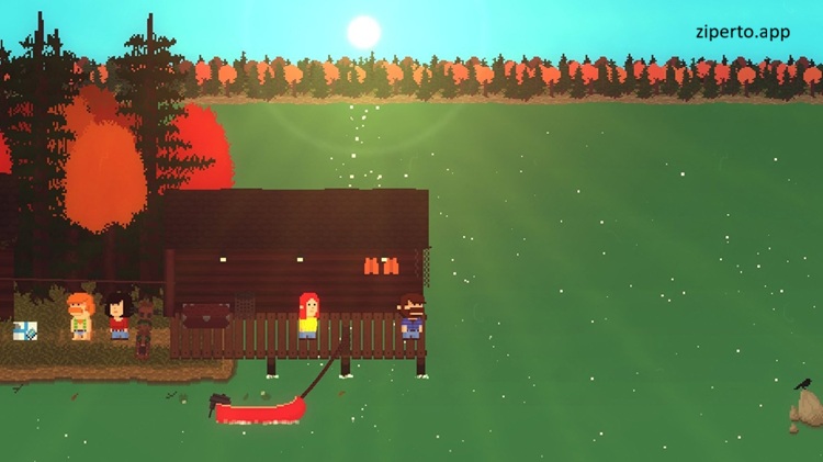 Lakeview Cabin Collection 2026 showing pixel-art survivors, dark forests and horror-themed environments.