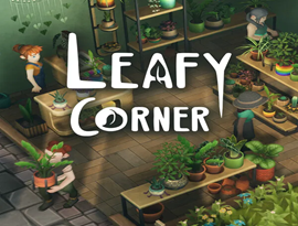 Leafy Corner 2026 showing a cozy plant shop with houseplants, shelves and charming decorations.