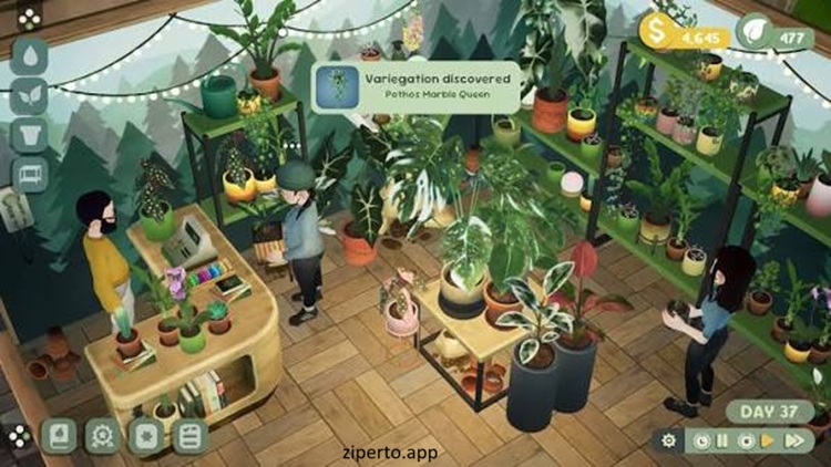 Leafy Corner 2026 showing a cozy plant shop with houseplants, shelves and charming decorations.