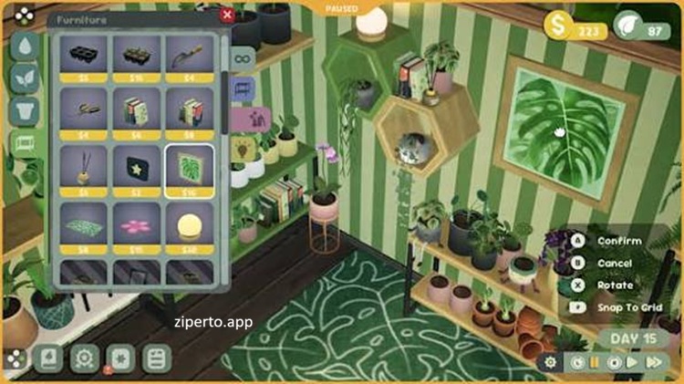 Leafy Corner 2026 showing a cozy plant shop with houseplants, shelves and charming decorations.