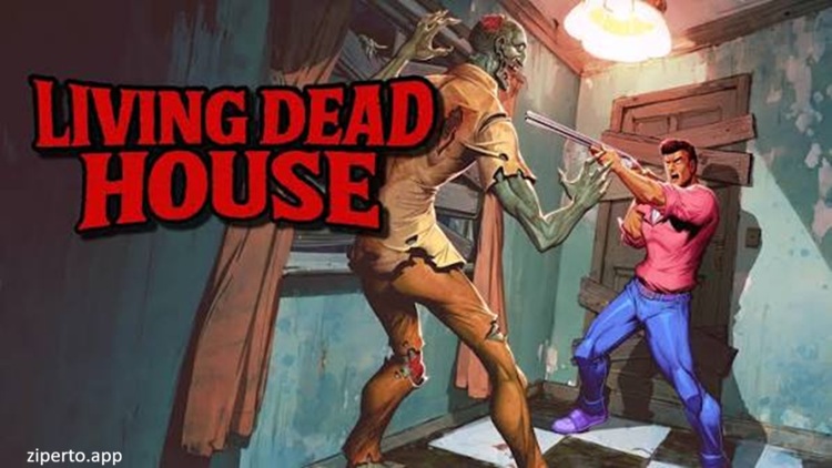 Living Dead House 2026 featuring undead enemies, 16-bit pixel art and abandoned house survival.