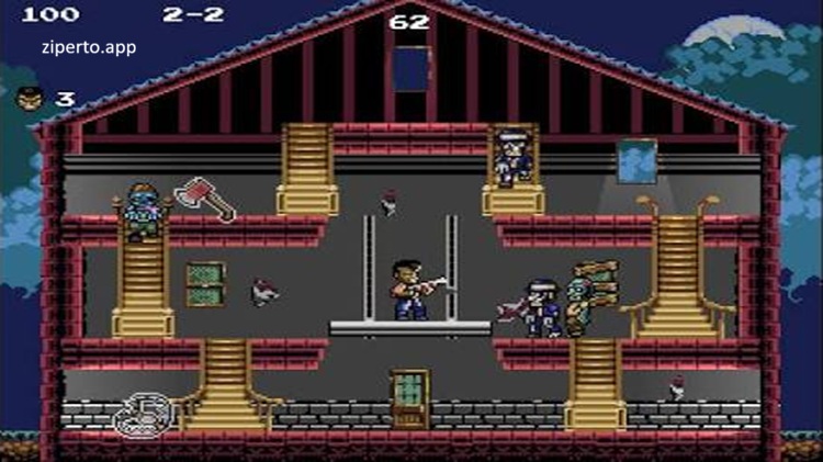 Living Dead House 2026 featuring undead enemies, 16-bit pixel art and abandoned house survival.