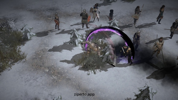 Lost Eidolons: Veil of the Witch 2026 characters fighting enemies in a dark fantasy tactical RPG.