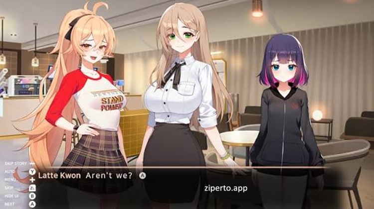 Love Delivery 2026 characters sharing romantic moments in a Korean visual novel.