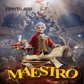 Maestro 2026 conductor guiding an orchestra with motion controls during a stylish rhythm performance.