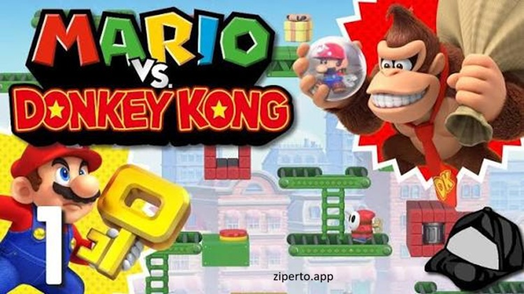 Mario vs. Donkey Kong 2026 puzzle platforming with Mario, Mini-Marios and colorful levels.
